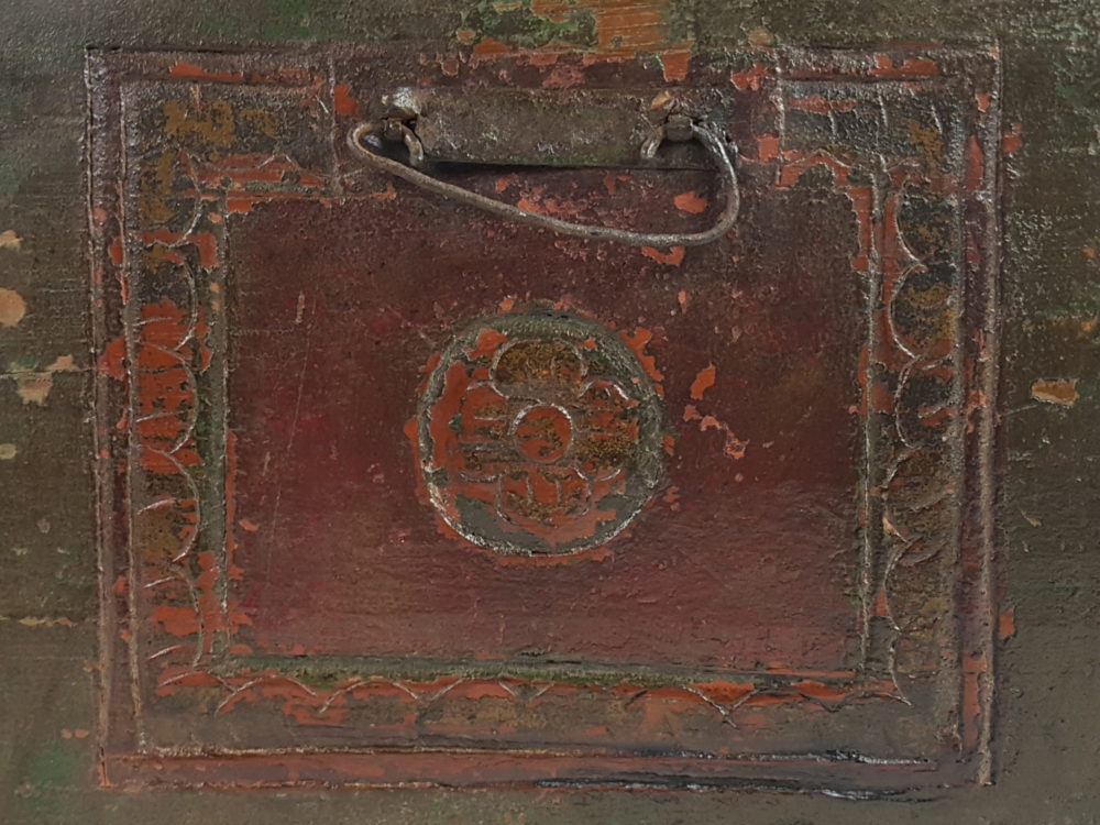 19th century Oriental carved wooden Chest