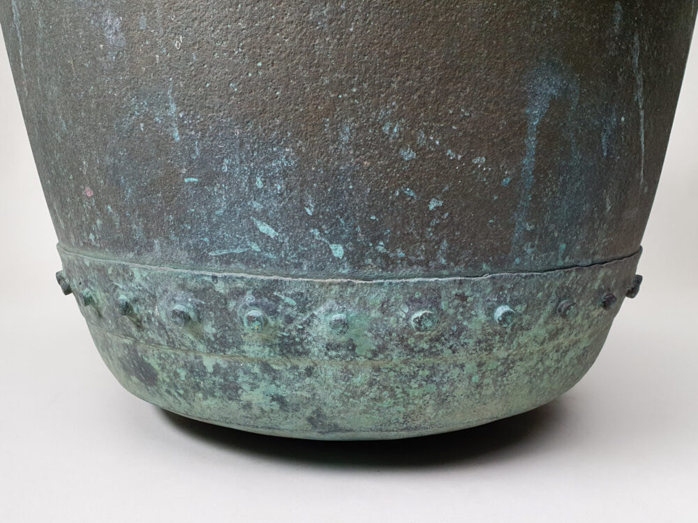 19th century riveted antique copper Planter