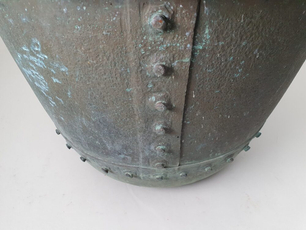 19th century riveted antique copper Planter