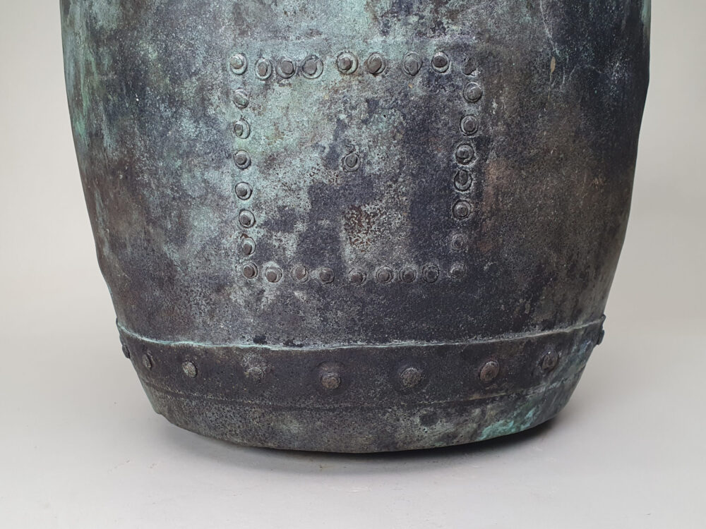 19th century riveted garden antique copper Planter