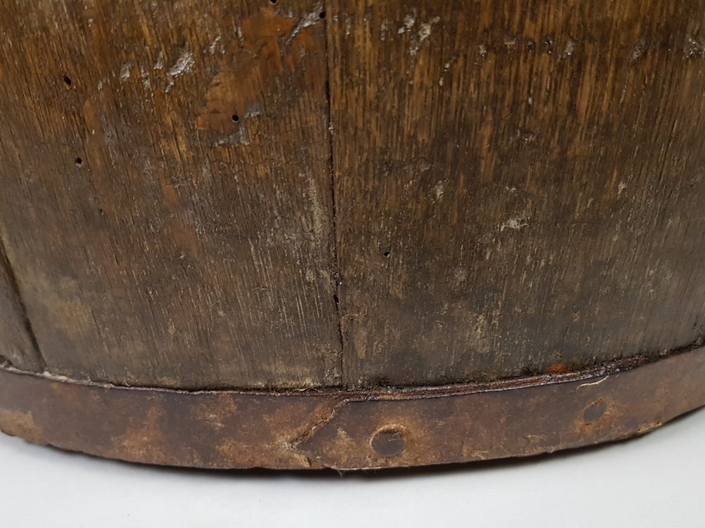 19th century rustic antique oak Piggin Bowl