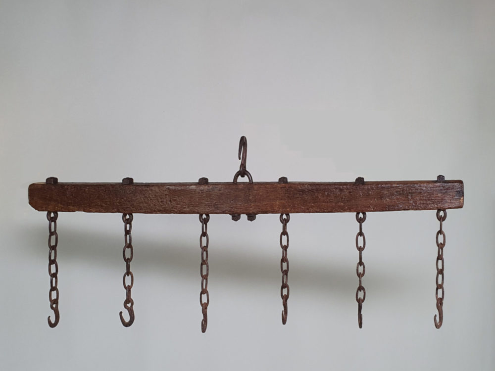 19th century rustic oak Game Hanging or Butchers Rack