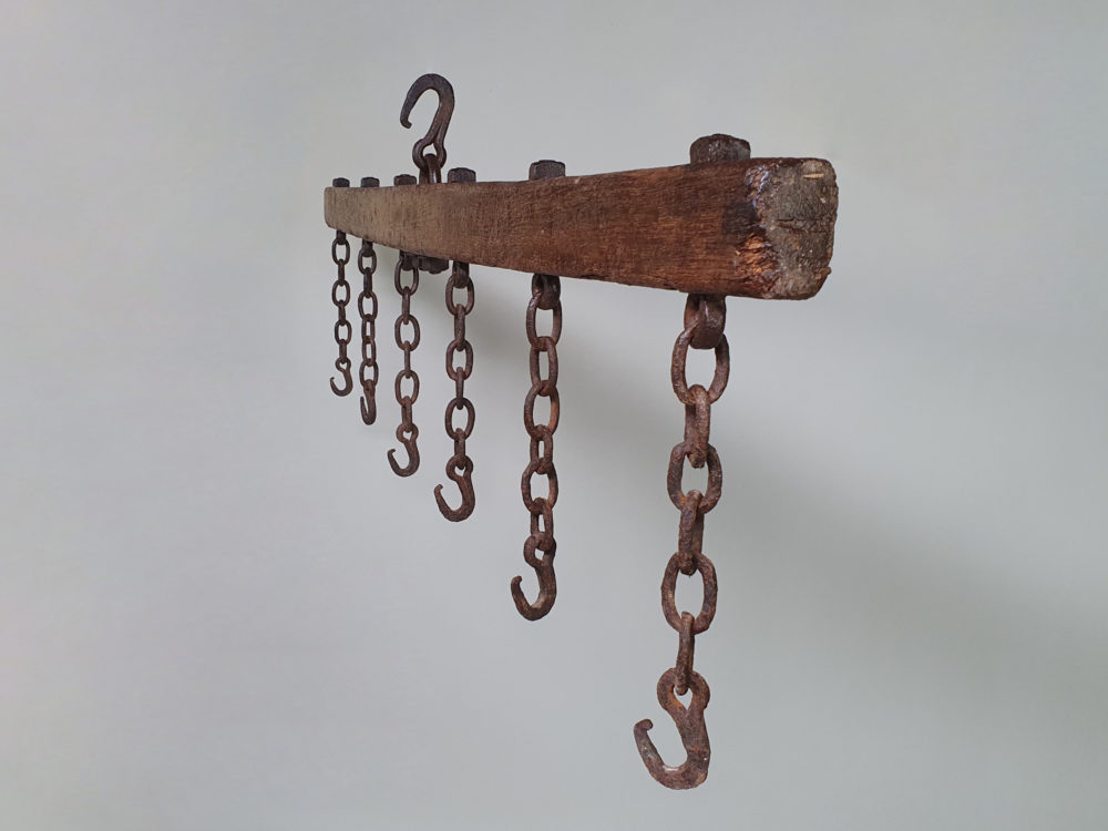 19th century rustic oak Game Hanging or Butchers Rack