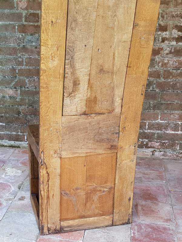 Tall one armed oak Monastery Chair