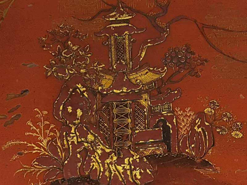 Circular Victorian chinoiserie Occasional Table