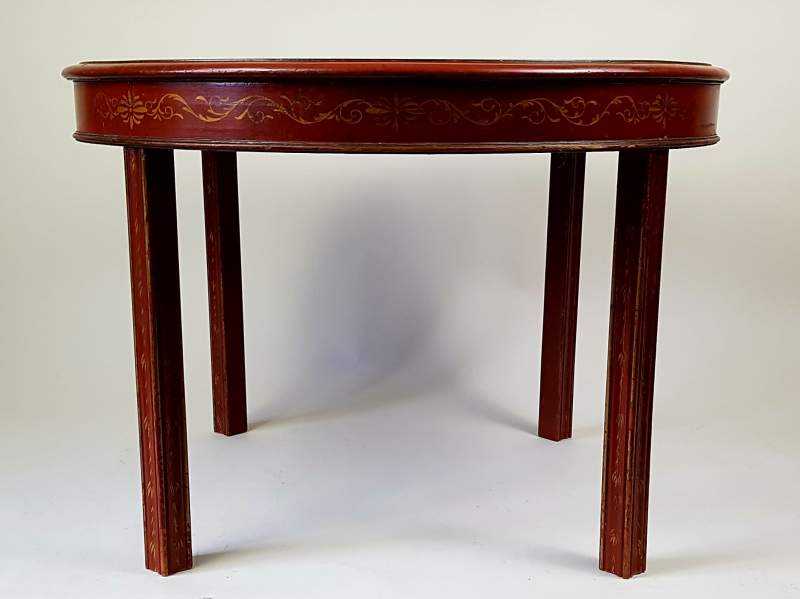Circular Victorian chinoiserie Occasional Table
