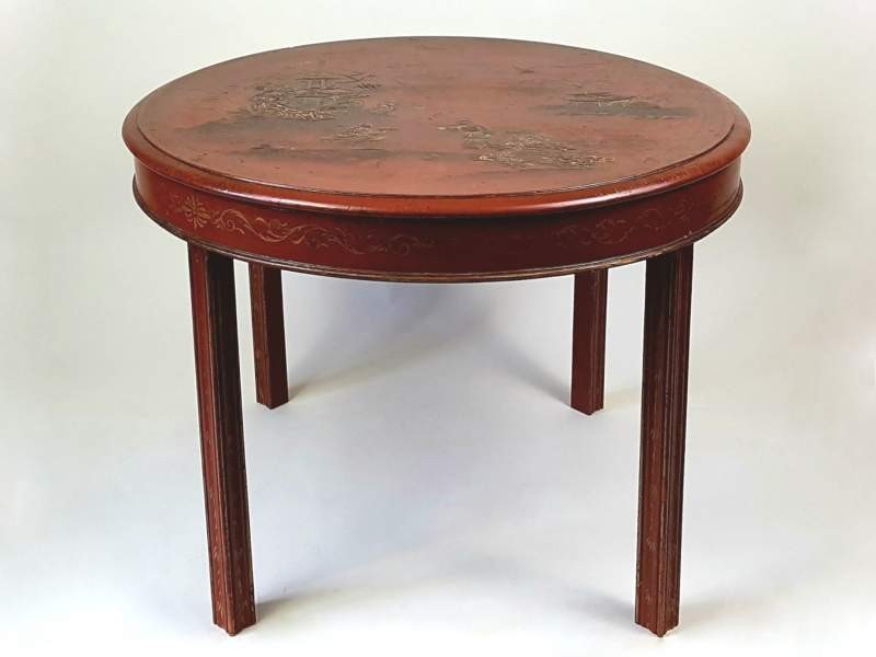 Circular Victorian chinoiserie Occasional Table