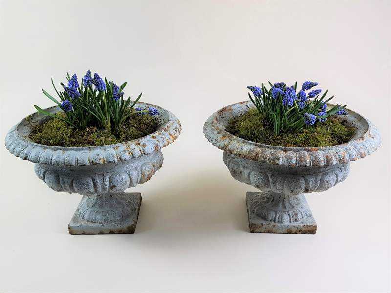 Pair of Cast Iron Jardinieres