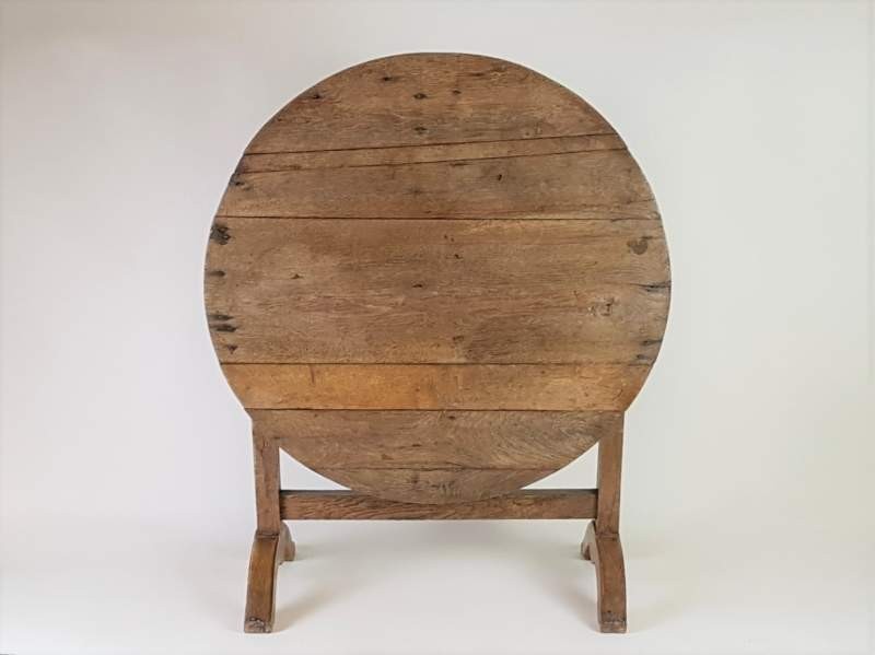 Oak and Fruitwood Vendage or Wine Tasting Table