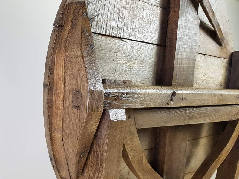 Oak and Fruitwood Vendage or Wine Tasting Table