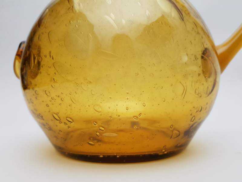 Crackle-glaze Victorian Amber Pitcher