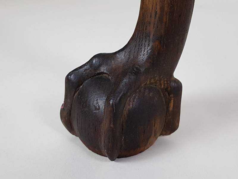 Pair of Victorian oak Elbow Chairs with upholstered seats