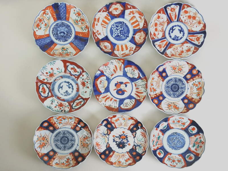 Selection of Imari side plates