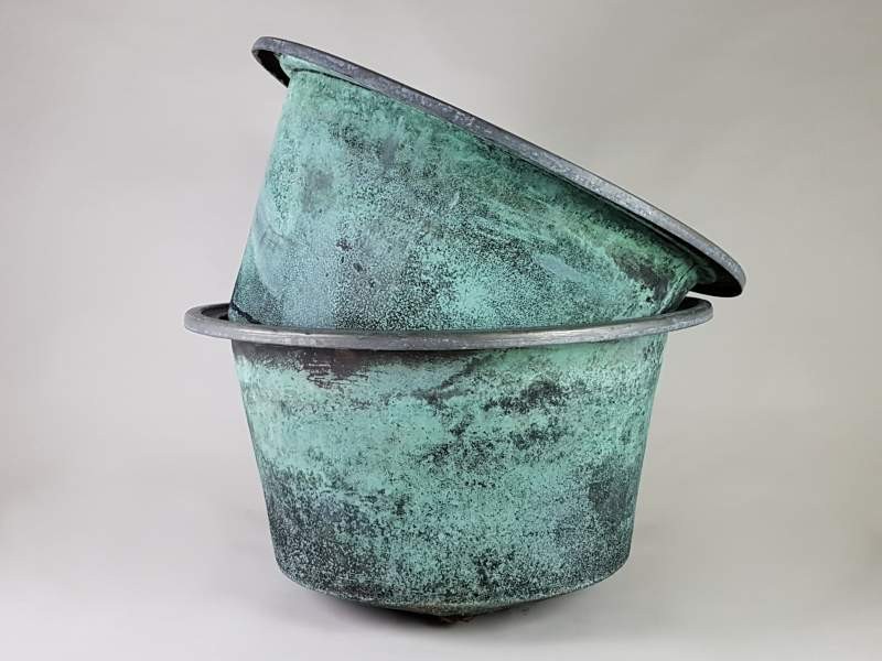 Pair of Copper Planters