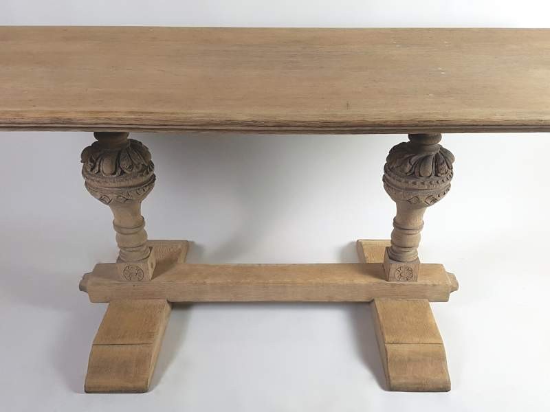 French bleached oak Refectory Table
