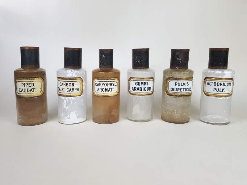 Set of Apothecary Bottles