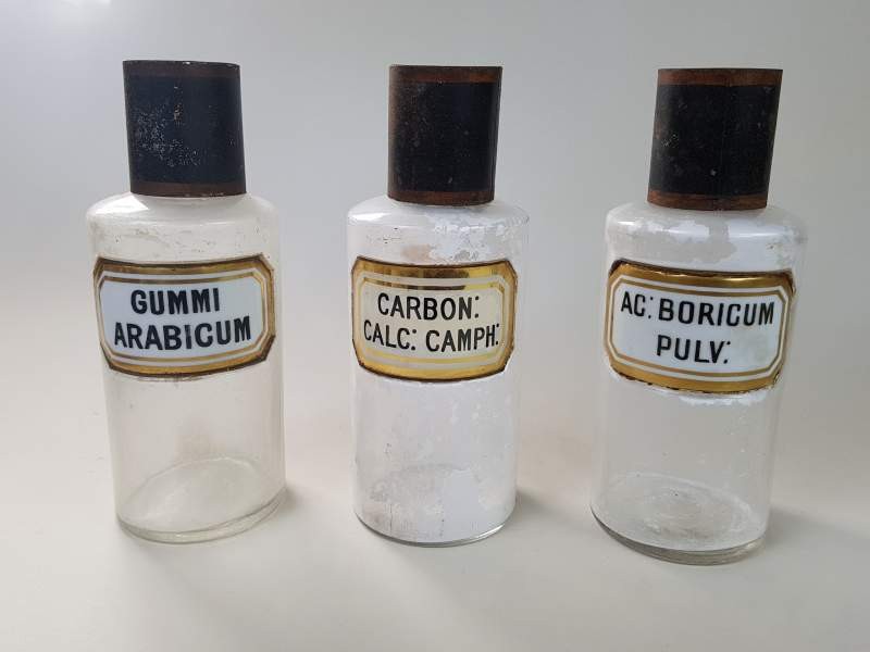 Set of Apothecary Bottles