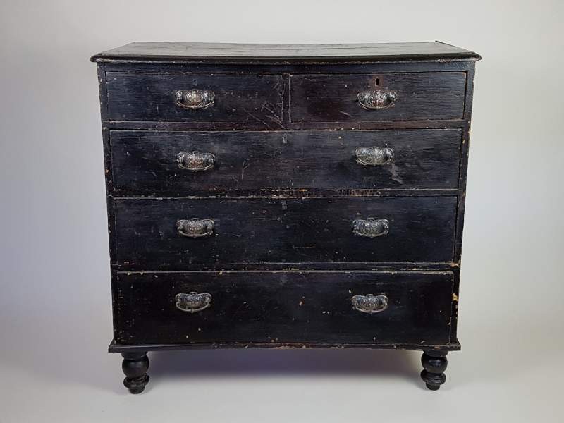 Art Nouveau ebonised Chest of Drawers