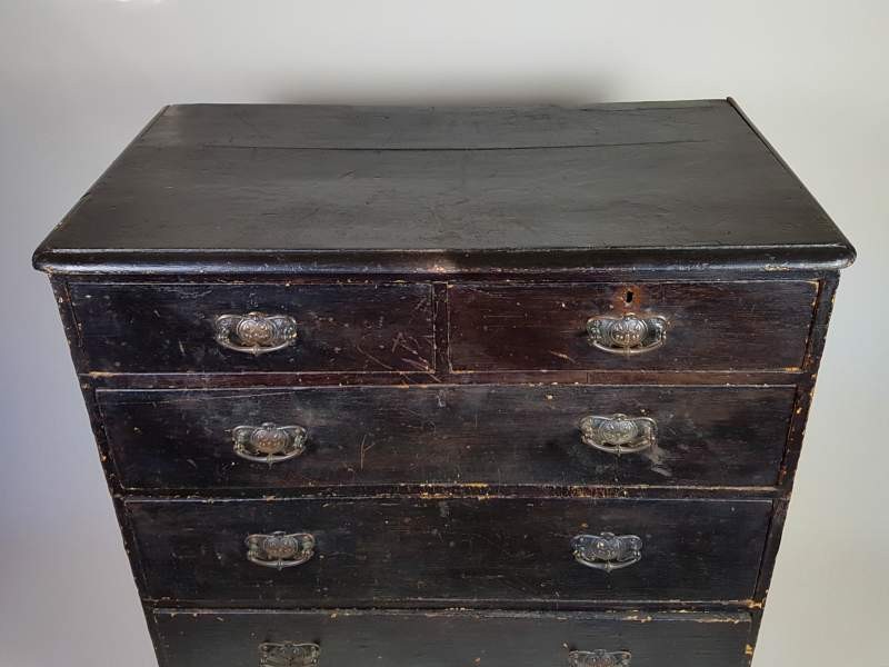 Art Nouveau ebonised Chest of Drawers