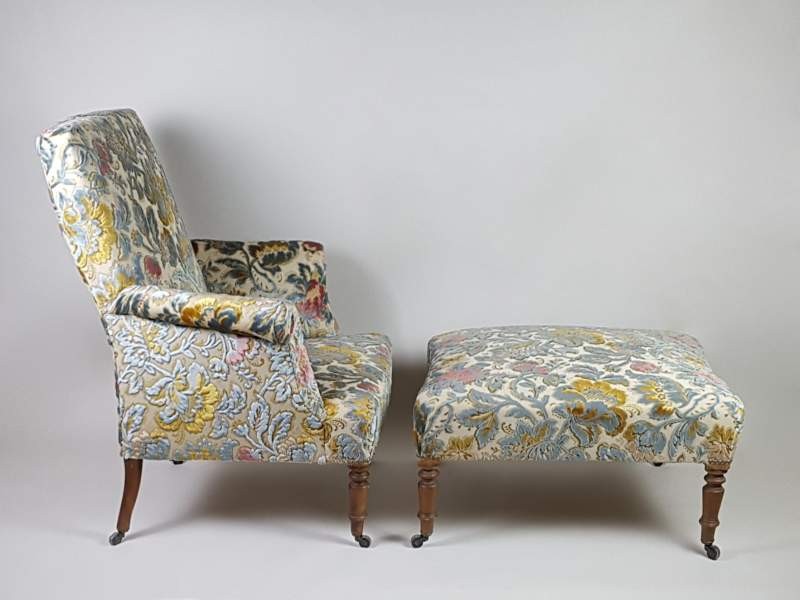 Arm Chair and Foot Stool