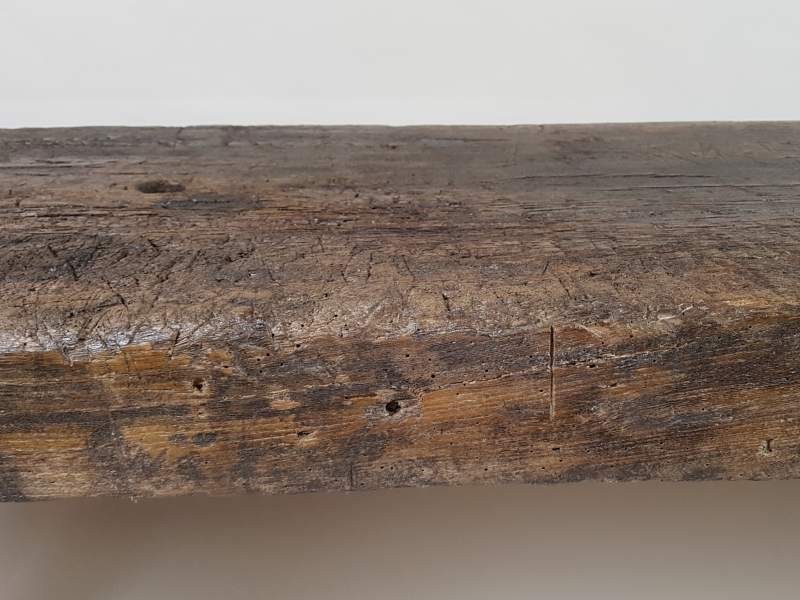 Large French Rustic Oak Work Bench with detachable vice