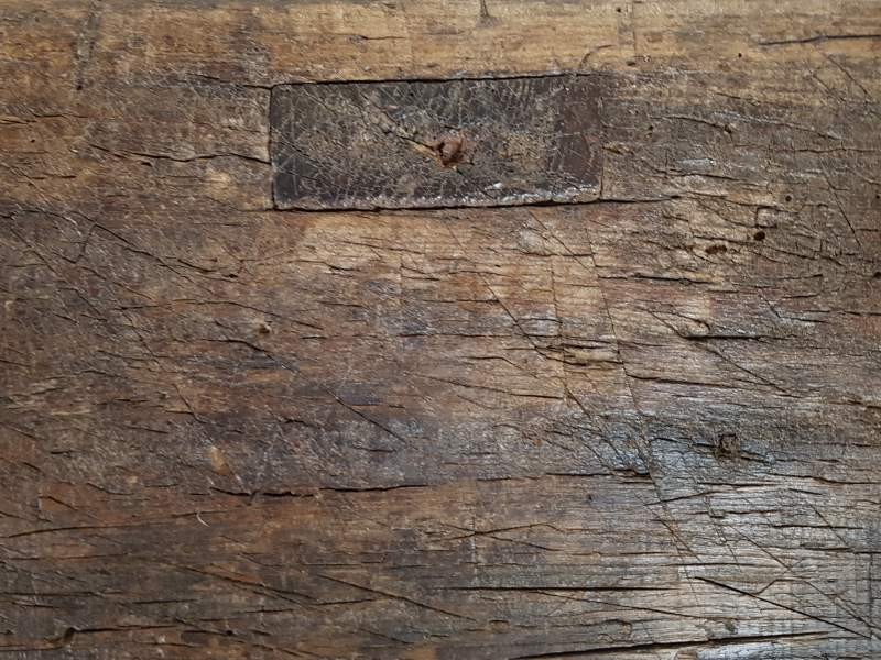 Large French Rustic Oak Work Bench with detachable vice