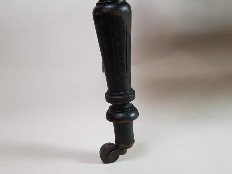 French ebonised Salon Sofa with original castors