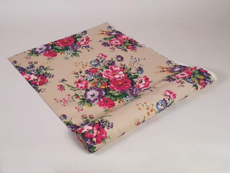 Linen Floral Fabric