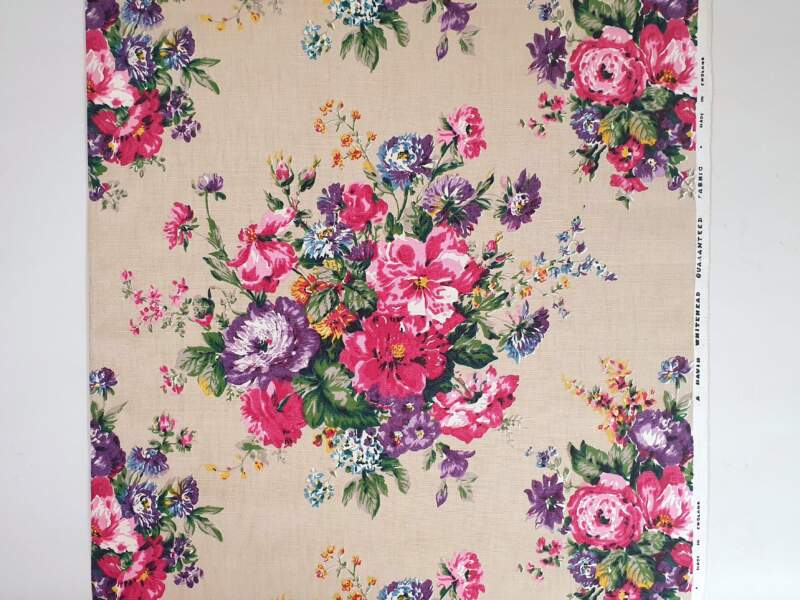 Linen Floral Fabric