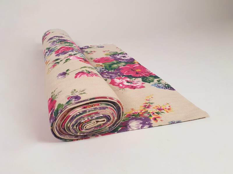 Linen Floral Fabric
