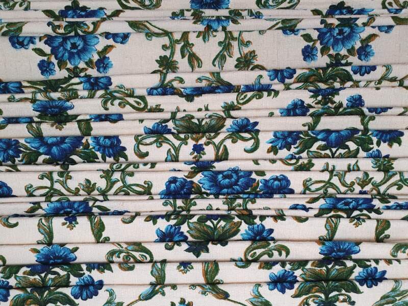 Bolt of 1950s French Bark Cloth with striking mid century design