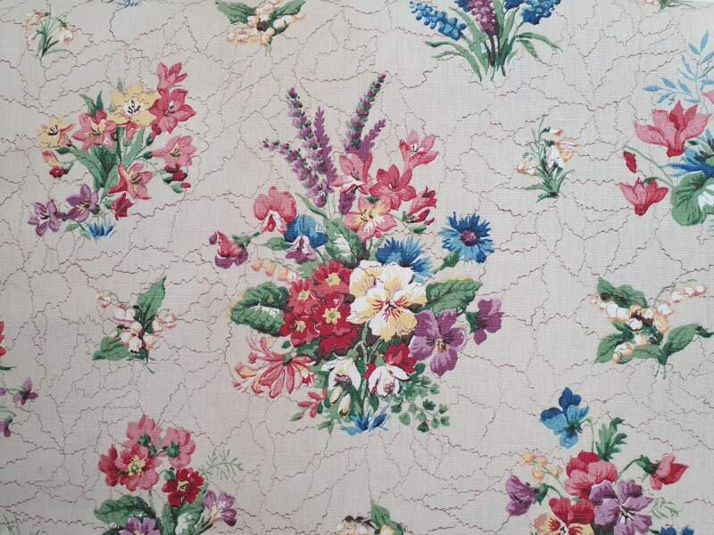 Linen Floral Fabric