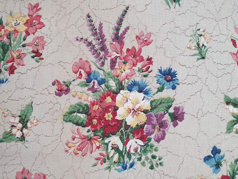 Linen Floral Fabric