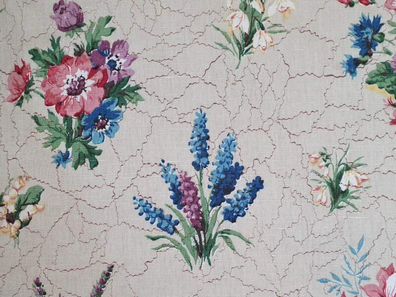 Linen Floral Fabric