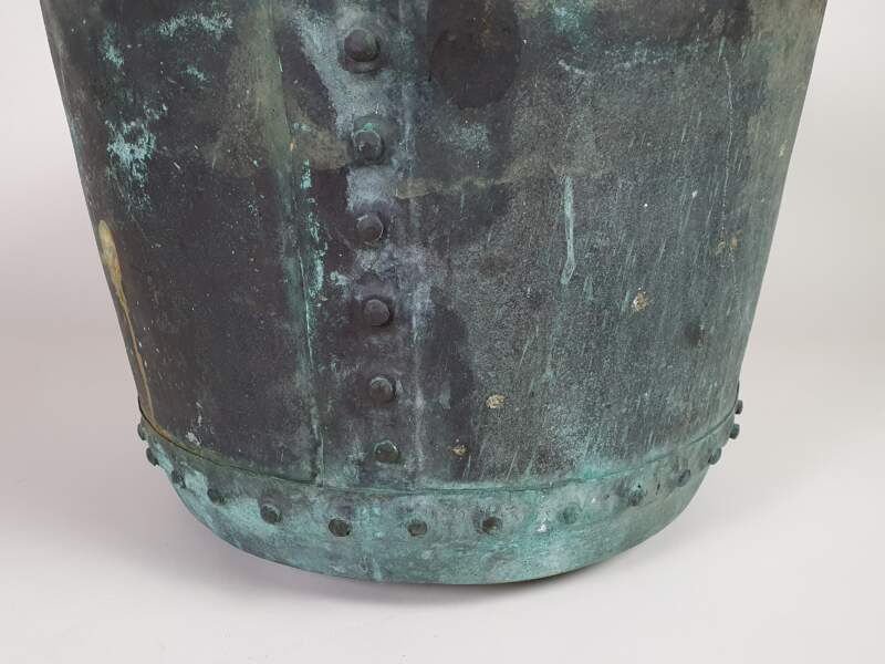 Pair of English rivetted Copper Planters with good verdigris