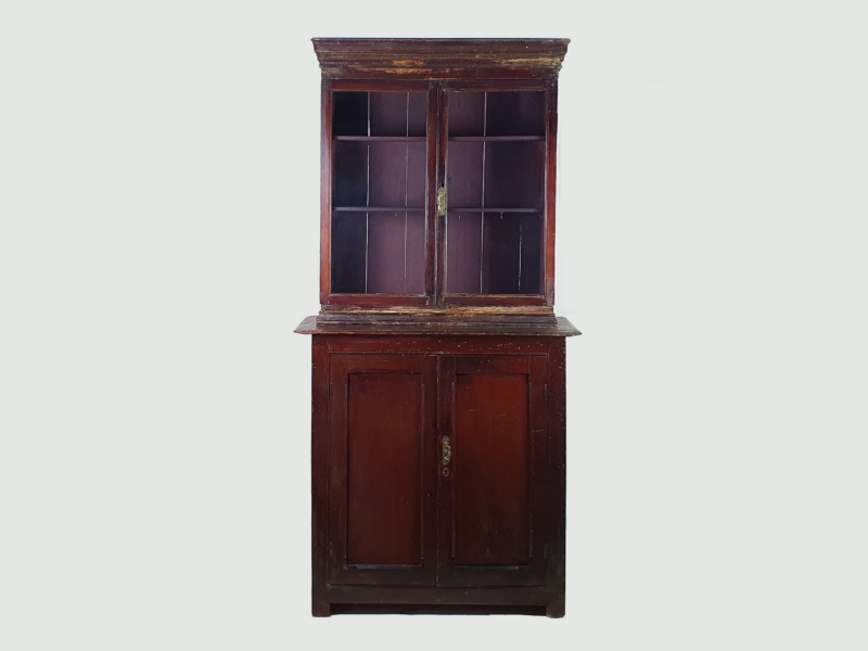 Irish Country House Glass Cupboard or Dresser