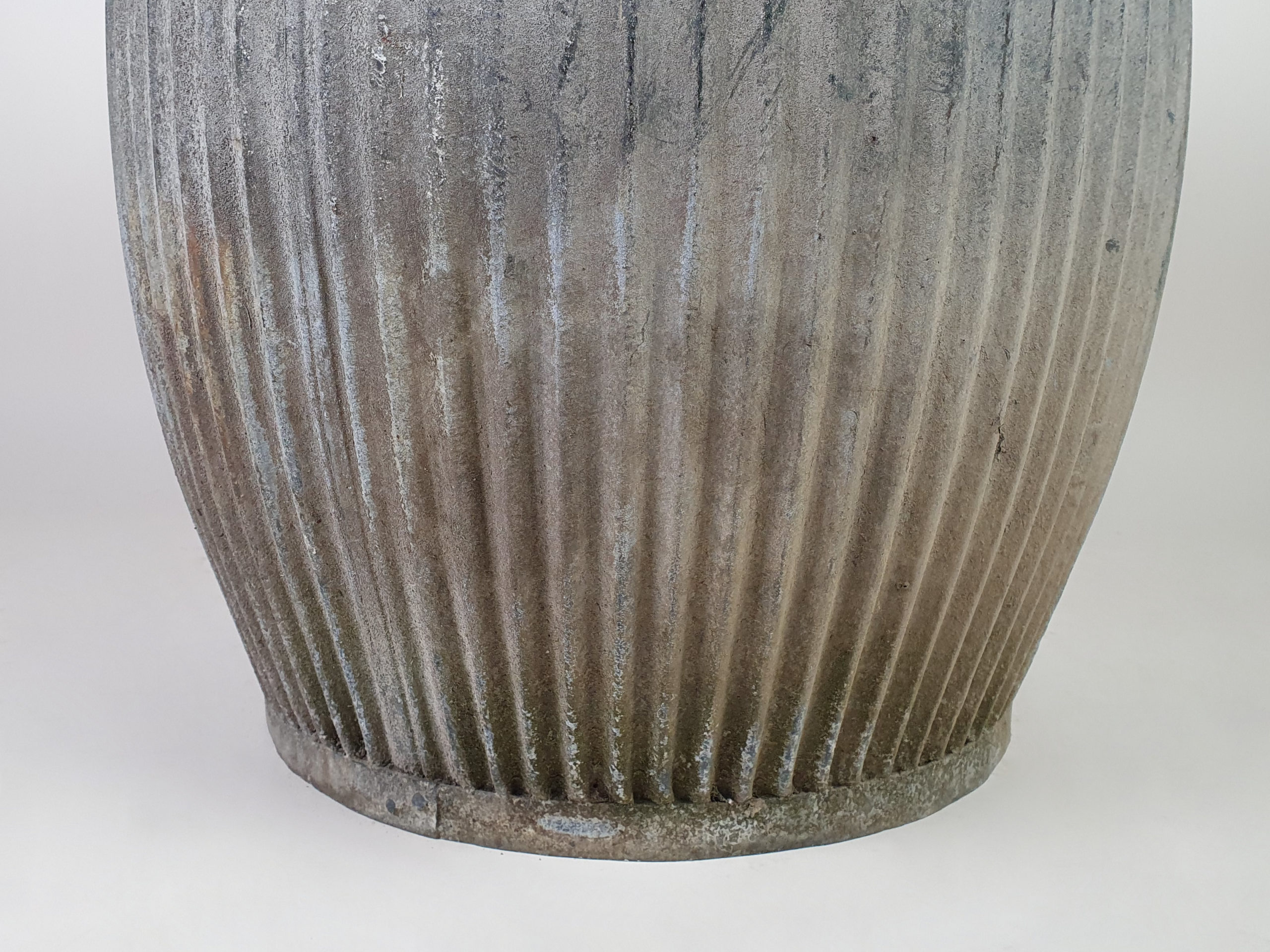 Pair of antique galvanised dolly tub Garden Planters