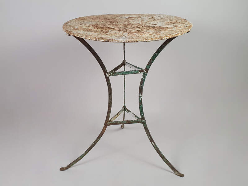 Early 20th century small circular French garden Bistro Table