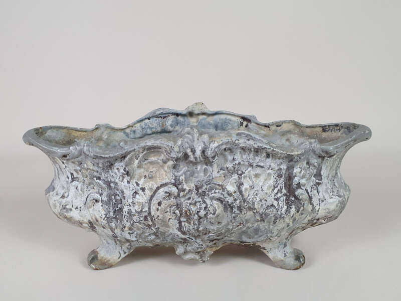 Decorative Cast Iron Jardiniere, Wonderful Patina