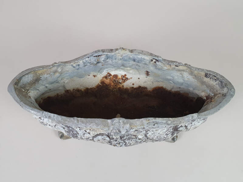 Decorative Cast Iron Jardiniere, Wonderful Patina