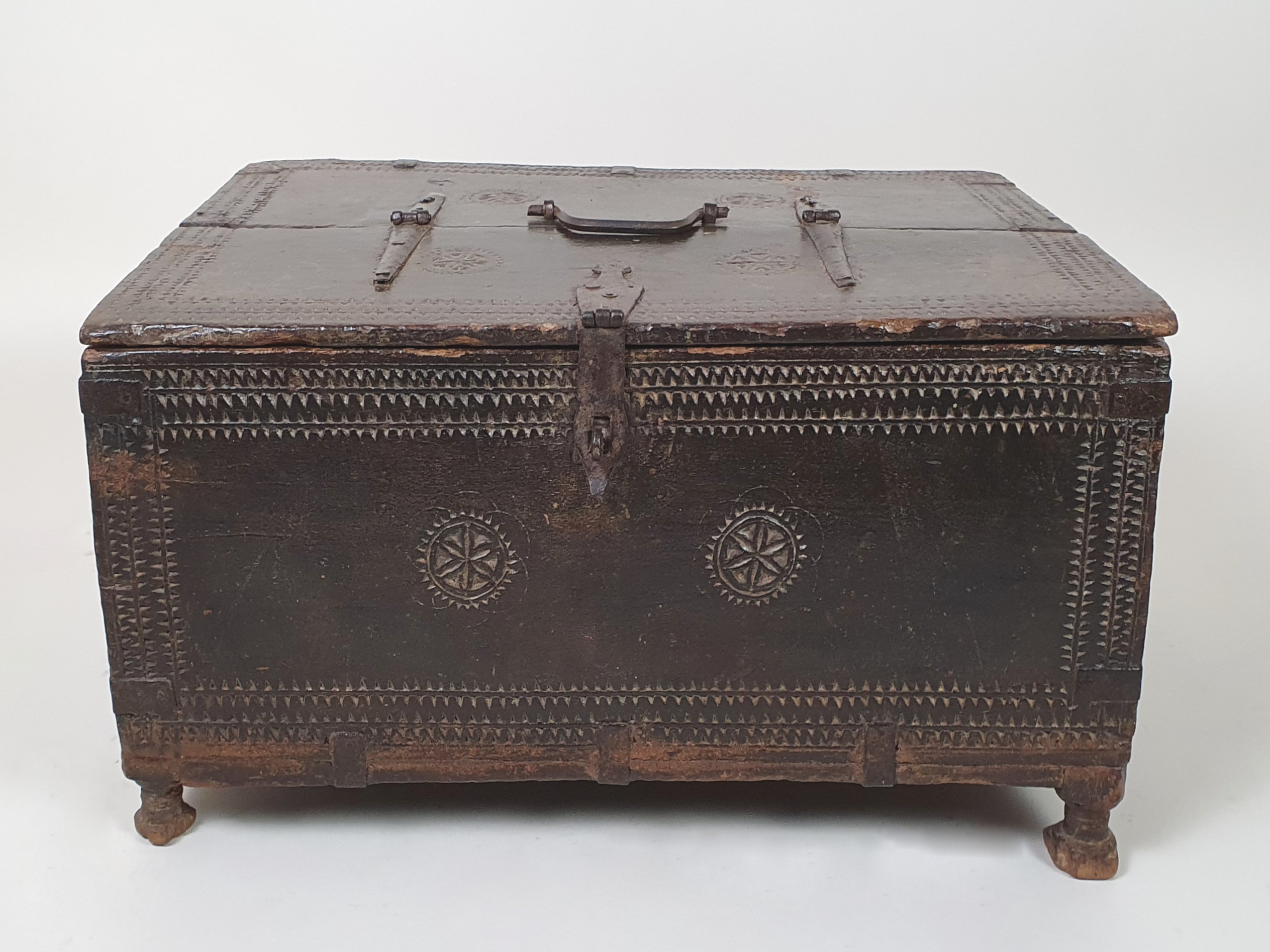 19th century carved Afghanistan Marriage Box