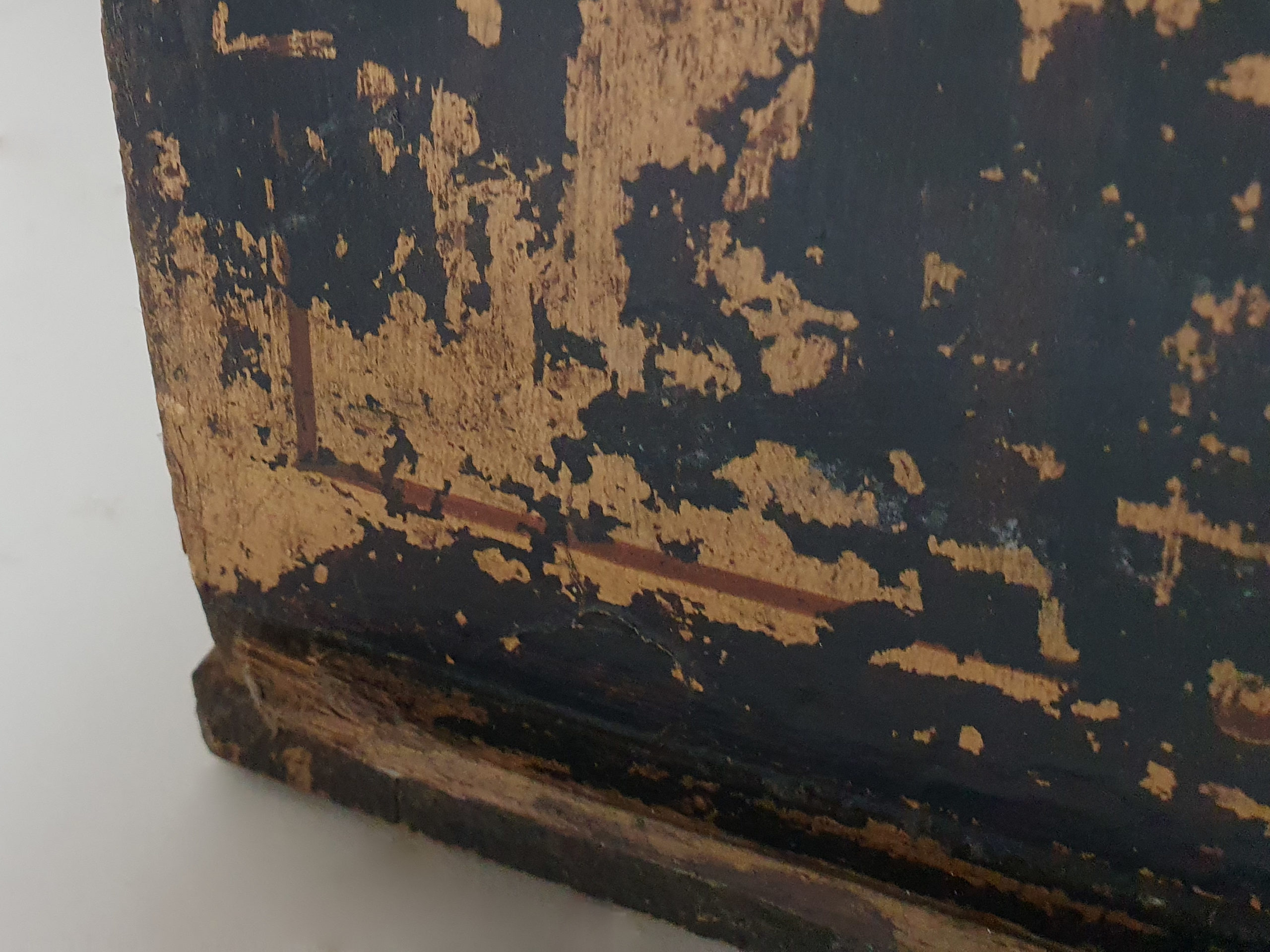 Small Victorian Chest of Drawers with layers of original black paint