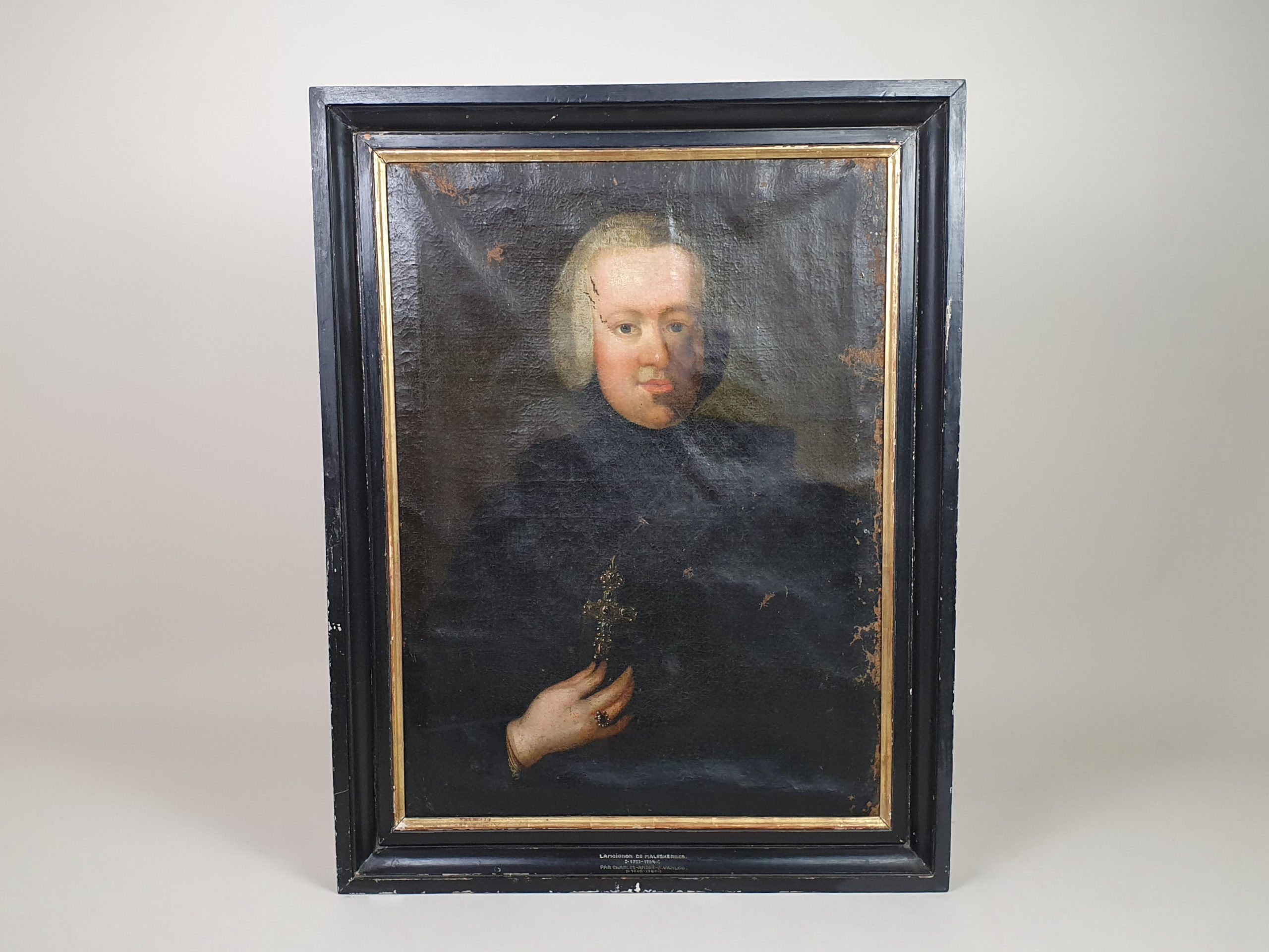 French oil on canvas Portrait, dating from late 1700s