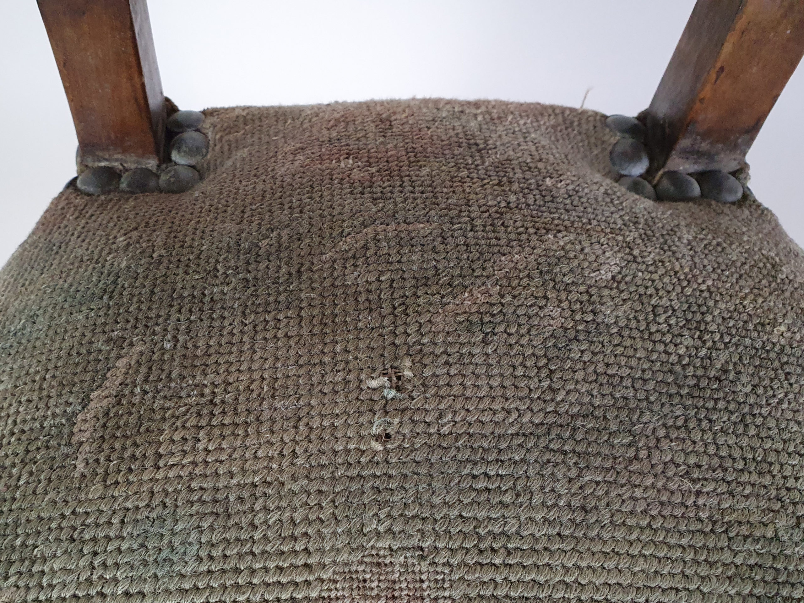 Victorian oak Chair, with earlier tapestry covering