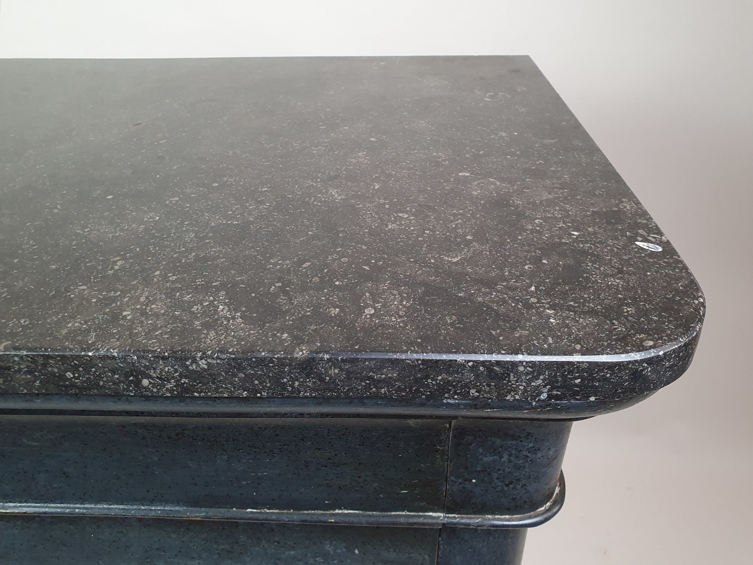 Petite Napoleon III Chest of Drawers with original grey granite top