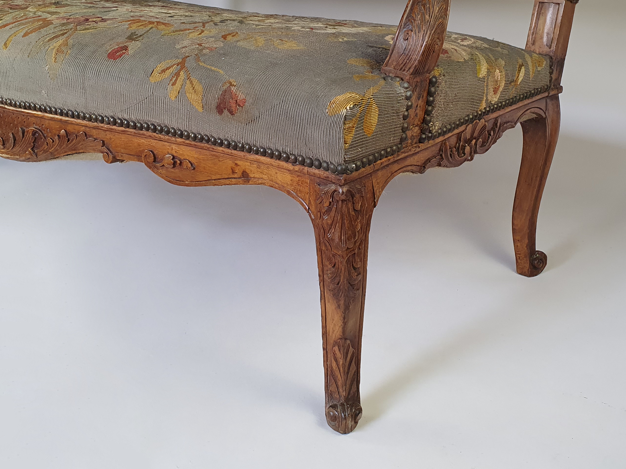 19th century French aubusson fruitwood Sofa