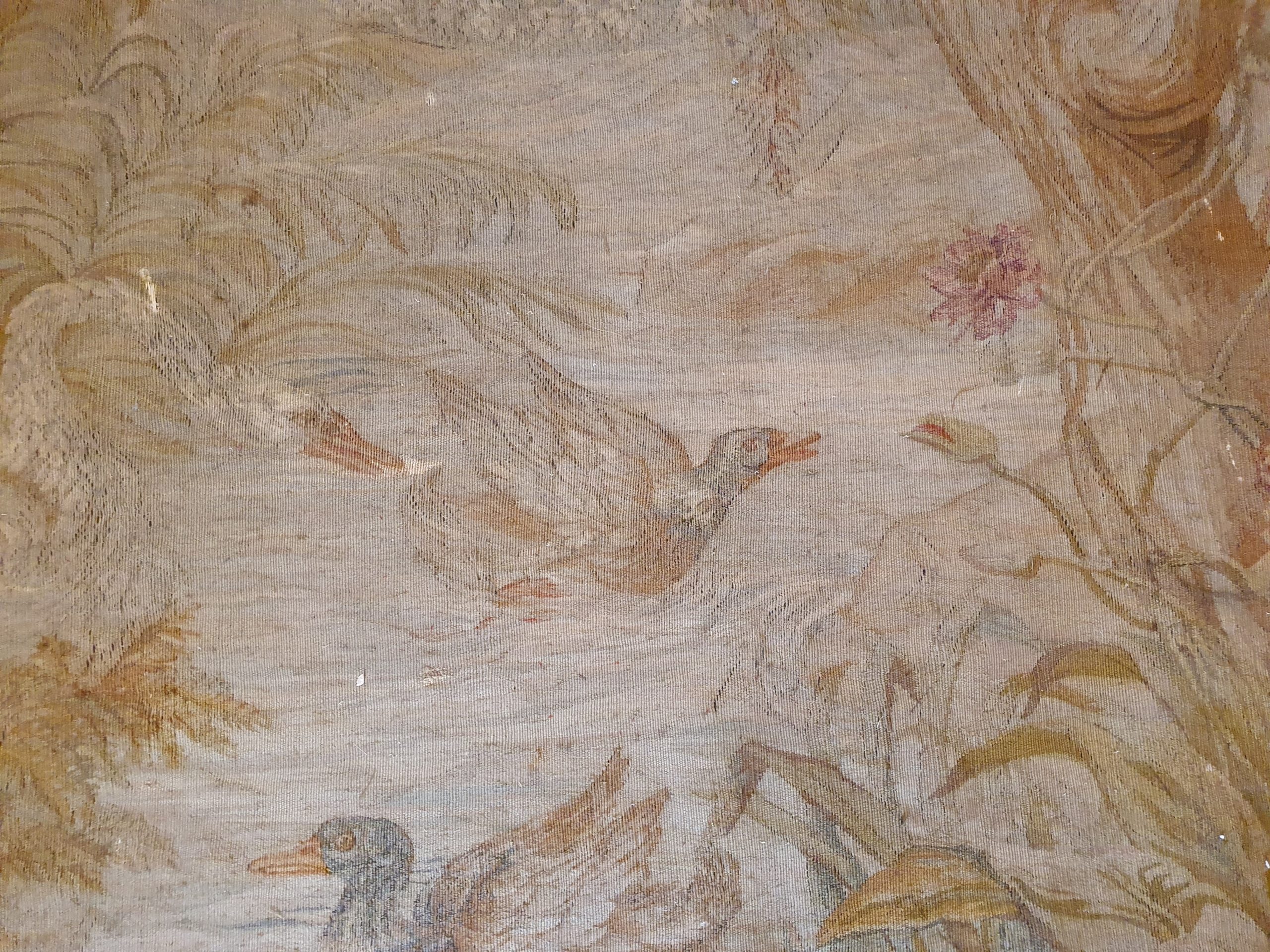 Large Aubusson Tapestry from early 1800s, wonderful muted colours