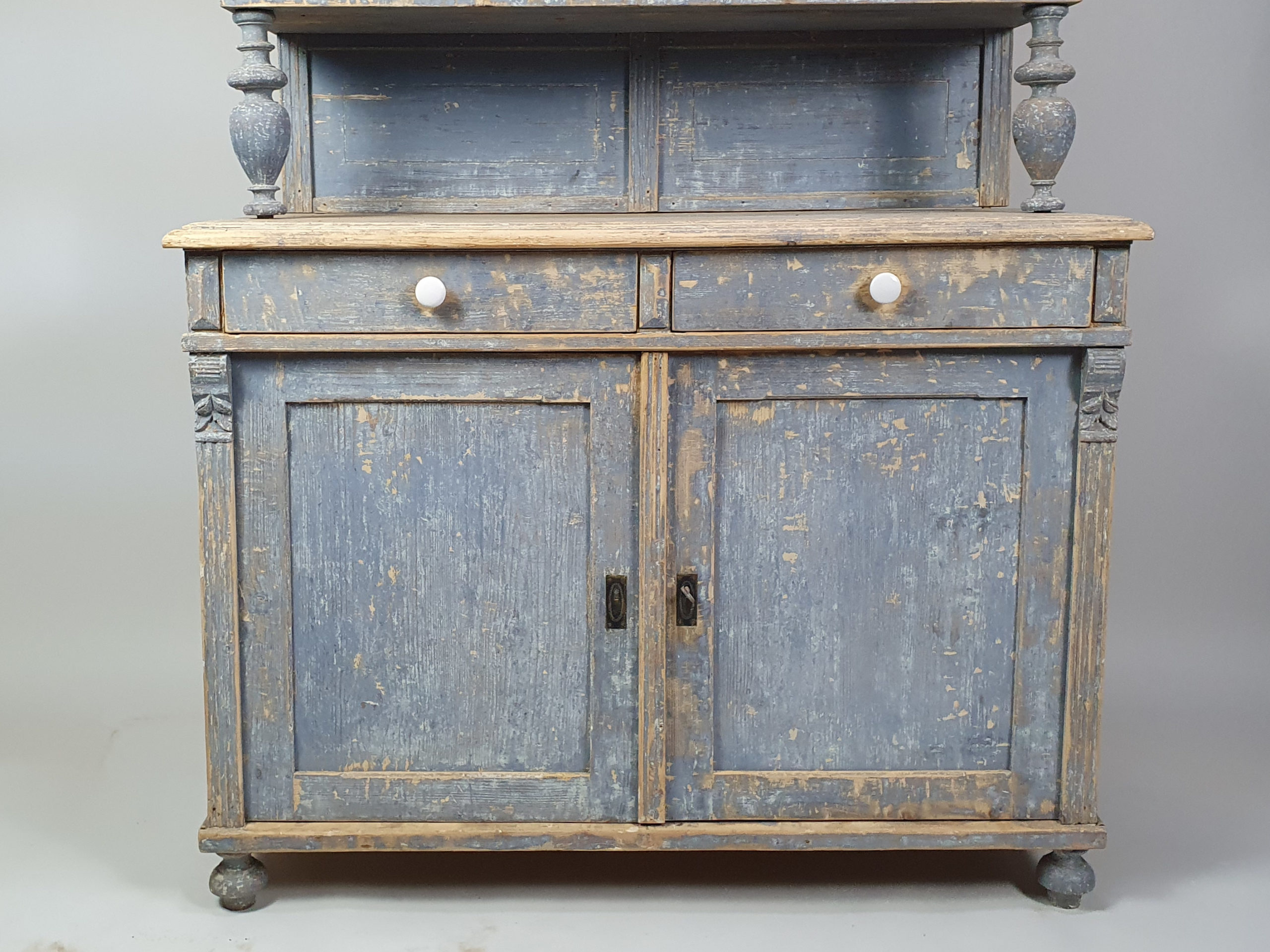 Antique Kitchen Dresser with original indigo blue paint