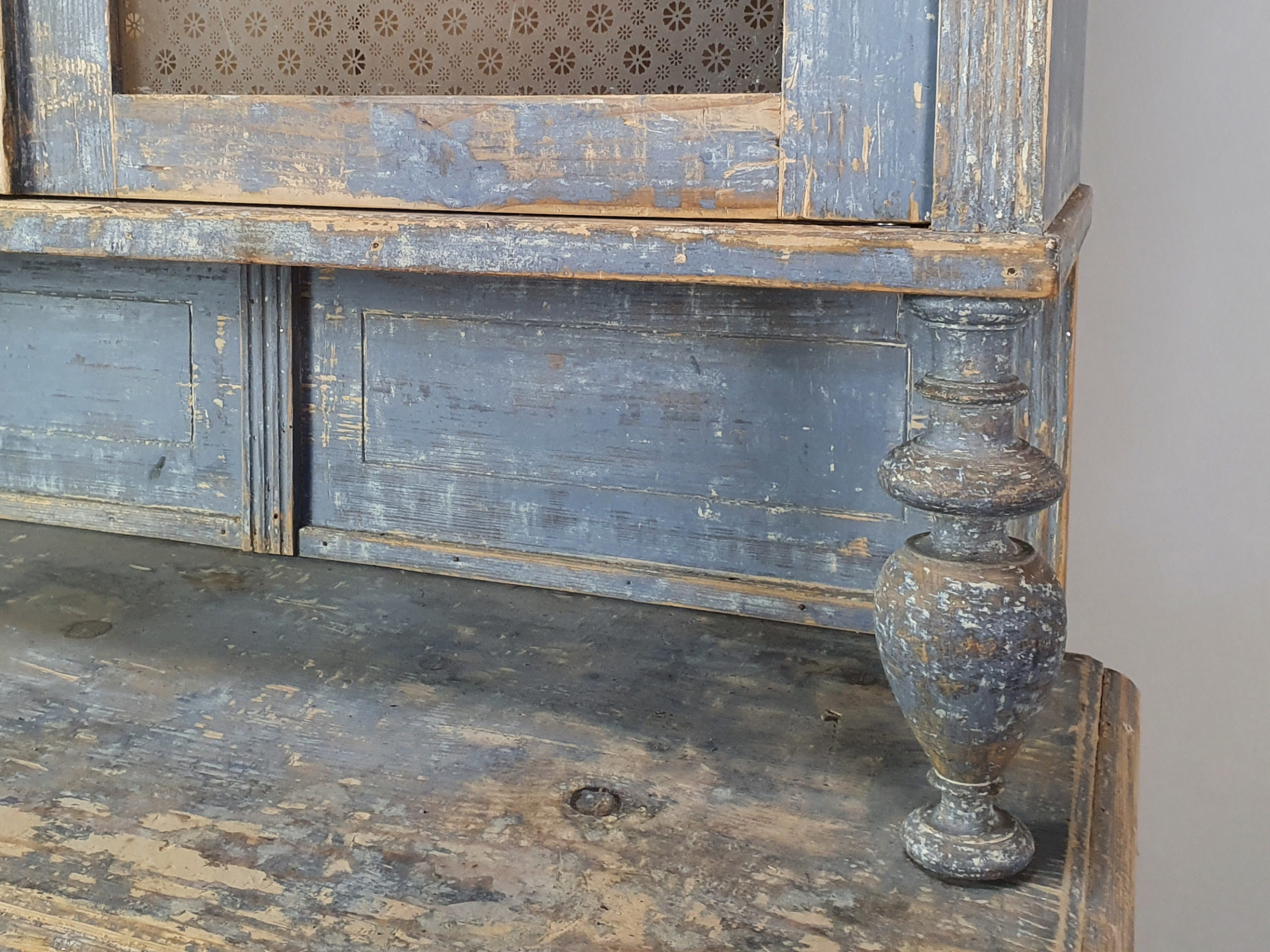 Antique Kitchen Dresser with original indigo blue paint