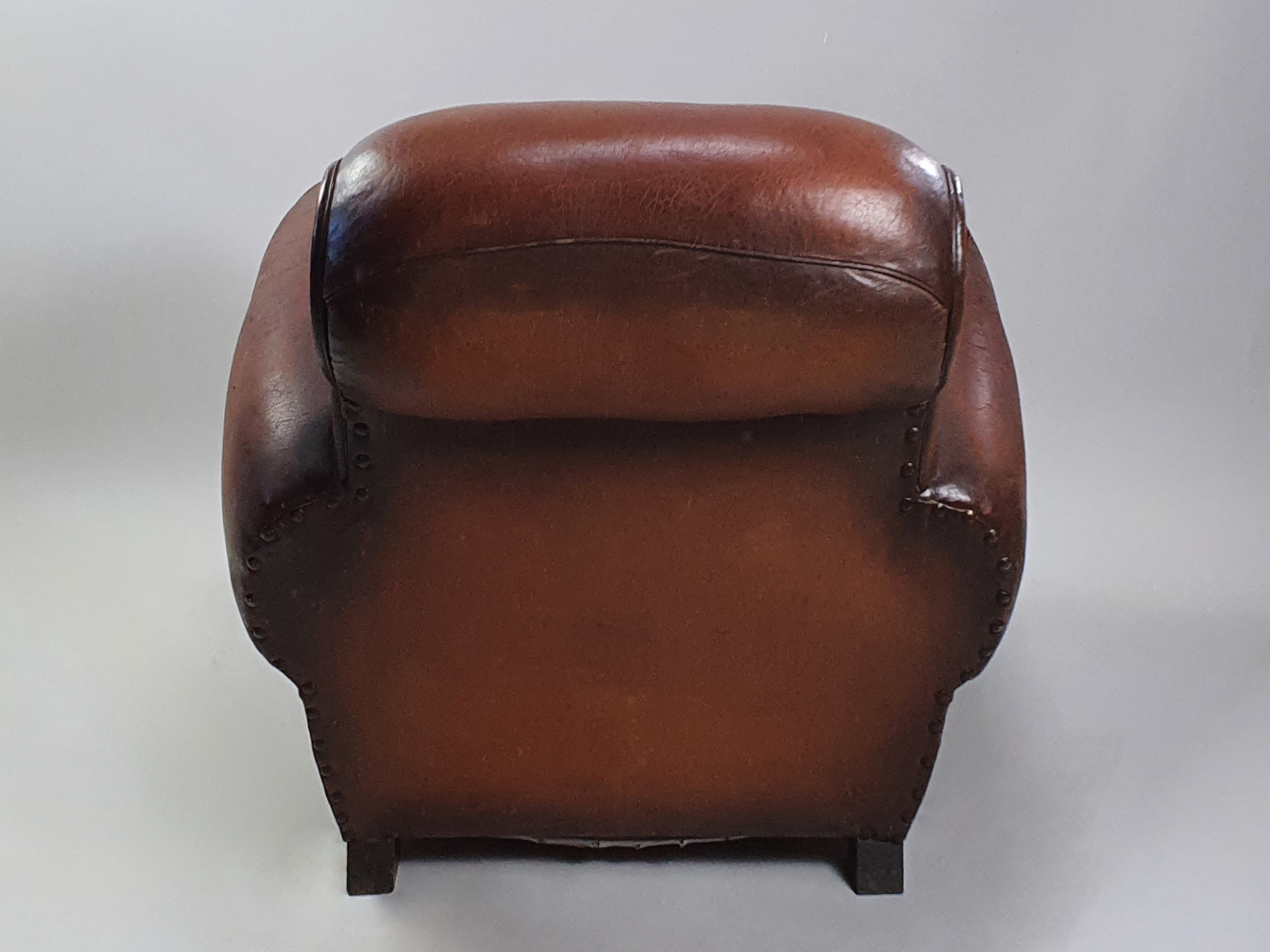 Large French leather Club Chair